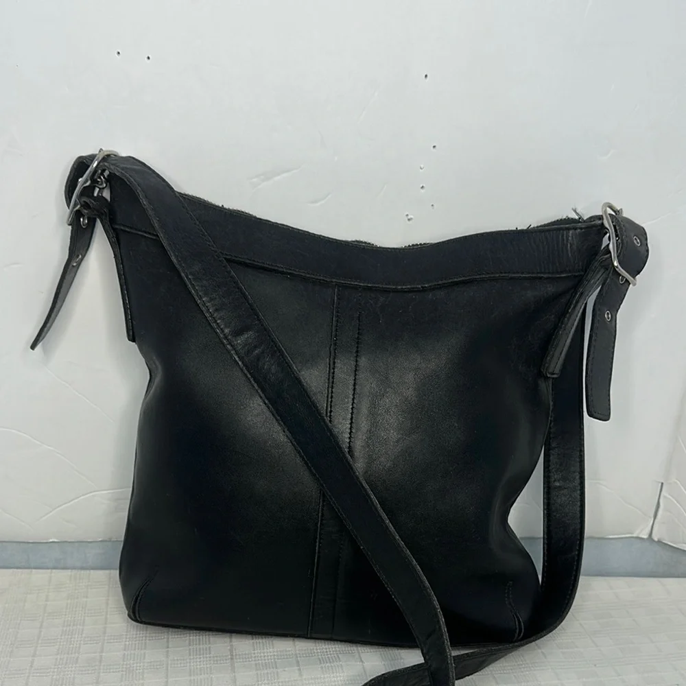 Coach # 9188 Legacy  Duffle Black Leather Crossbody Bag Purse